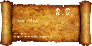 Uher Dina névjegykártya